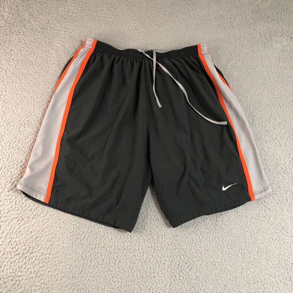Nike Shorts Mens Medium Gray Basketball Swoosh Fit-Dry Athleisure‎ Sportswear